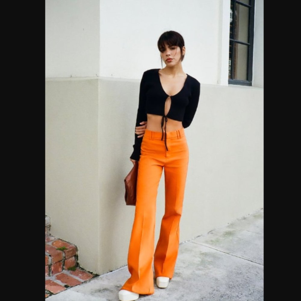 LAST ONE! BLOGGER'S FAVE! Zara Flared Pants Sz XS, S, L NWT - Picture 15 of 17